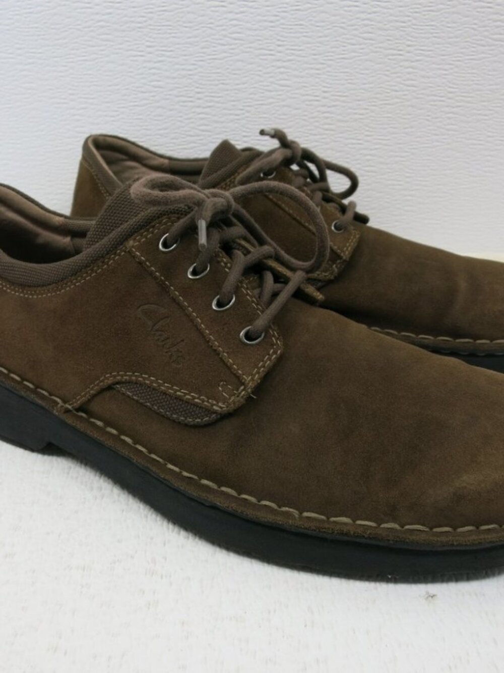 Clarks Suede Leather Casual Dress Comfort Oxfords Men's Footwear Shoes Sz 12 - Picture 7 of 7